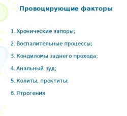 Причины анальных трещин